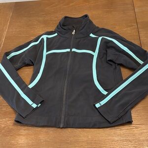Lululemon mynah track Jacket with Aqua Trim size 8